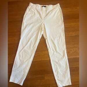 Theory Women's White Slim Tapered Pants